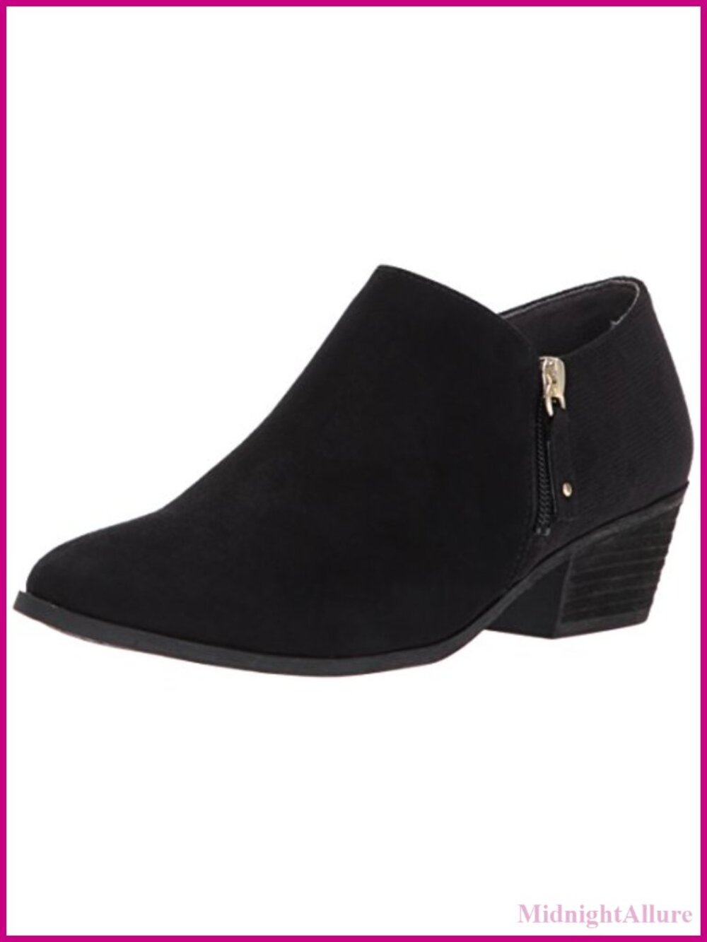Women's Ankle Bootie Microfiber Memory Foam Cool Fit Insole Almond Toe